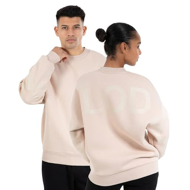 SMILODOX Sweatshirt Brail, Oversize Fit Unisex Pullover, Langarmshirt für Herren & Damen, Rundhalsauschnitt Sweater, Weiche Baumwollmischung Pulli, Komfort & Stil für Sport & Alltag im Sale